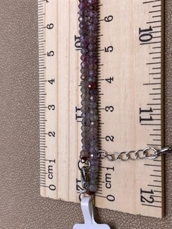 Бусы р.40 д.2*3 Корунд "градиент" Шри-Ланка арт 099093-40-4 Вес 7 г - фото 312574