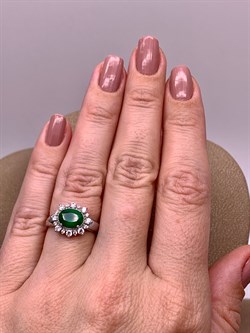 *Кольцо р.16,5 Зеленый Агат арт. 01-1167/00АГ-00-058 вес 3,39 г - фото 312582 *Кольцо р.16,5 Зеленый Агат арт. 01-1167/00АГ-00-058 вес 3,39 г - фото 312582