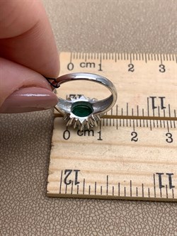 *Кольцо р.16,5 Зеленый Агат арт. 01-1167/00АГ-00-058 вес 3,39 г - фото 312583 *Кольцо р.16,5 Зеленый Агат арт. 01-1167/00АГ-00-058 вес 3,39 г - фото 312583