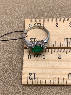 *Кольцо р.16,5 Зеленый Агат арт. 01-1167/00АГ-00-058 вес 3,39 г - фото 312584 *Кольцо р.16,5 Зеленый Агат арт. 01-1167/00АГ-00-058 вес 3,39 г - фото 312584