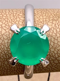 *Кольцо р.19 Зеленый Агат арт. 01-1840/00АГ-00-146 вес 3,09 г - фото 312598 *Кольцо р.19 Зеленый Агат арт. 01-1840/00АГ-00-146 вес 3,09 г - фото 312598