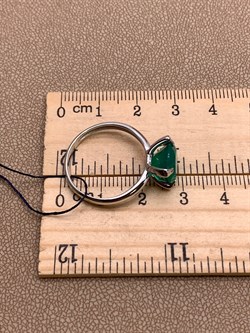 *Кольцо р.19 Зеленый Агат арт. 01-1840/00АГ-00-146 вес 3,09 г - фото 312605 *Кольцо р.19 Зеленый Агат арт. 01-1840/00АГ-00-146 вес 3,09 г - фото 312605