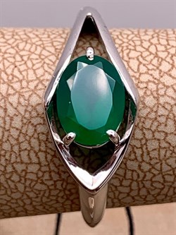 *Кольцо р.18 Зеленый Агат арт. 01-1850/00АГ-00-130 вес 2,49 г - фото 312620 *Кольцо р.18 Зеленый Агат арт. 01-1850/00АГ-00-130 вес 2,49 г - фото 312620