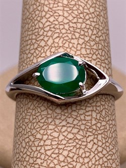 *Кольцо р.18 Зеленый Агат арт. 01-1850/00АГ-00-130 вес 2,49 г - фото 312622 *Кольцо р.18 Зеленый Агат арт. 01-1850/00АГ-00-130 вес 2,49 г - фото 312622