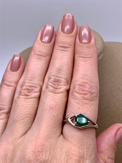 *Кольцо р.18 Зеленый Агат арт. 01-1850/00АГ-00-130 вес 2,49 г - фото 312623 *Кольцо р.18 Зеленый Агат арт. 01-1850/00АГ-00-130 вес 2,49 г - фото 312623