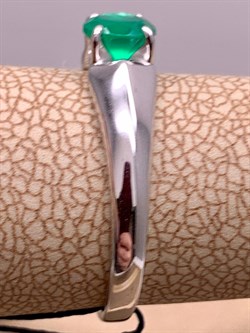 *Кольцо р.17 Зеленый Агат арт. 01-1280/00АГ-00-541 вес 1,9 г - фото 312631