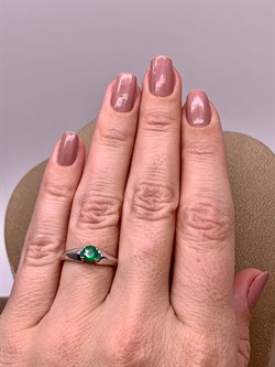 *Кольцо р.17 Зеленый Агат арт. 01-1280/00АГ-00-541 вес 1,9 г - фото 312633