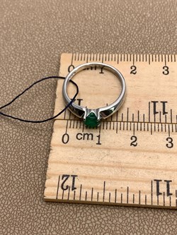 *Кольцо р.17 Зеленый Агат арт. 01-1280/00АГ-00-541 вес 1,9 г - фото 312635