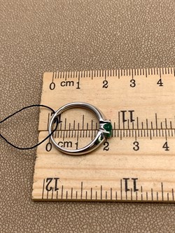 *Кольцо р.17 Зеленый Агат арт. 01-1280/00АГ-00-541 вес 1,9 г - фото 312636