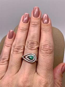 *Кольцо р.17,5 Зеленый Агат арт. 01-0807/00АГ-00-397 вес 3,37 г - фото 312645 *Кольцо р.17,5 Зеленый Агат арт. 01-0807/00АГ-00-397 вес 3,37 г - фото 312645