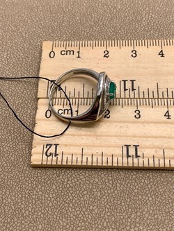 *Кольцо р.17,5 Зеленый Агат арт. 01-0807/00АГ-00-397 вес 3,37 г - фото 312648 *Кольцо р.17,5 Зеленый Агат арт. 01-0807/00АГ-00-397 вес 3,37 г - фото 312648