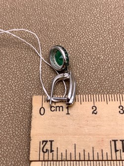 *Серьги Зеленый Агат арт. 02-1912/ЮСАГ-00-006 вес 4,78 г - фото 312654 *Серьги Зеленый Агат арт. 02-1912/ЮСАГ-00-006 вес 4,78 г - фото 312654