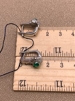 *Серьги Зеленый Агат арт. 02-1053/00АГ-00-629 вес 4,08 г - фото 312673 *Серьги Зеленый Агат арт. 02-1053/00АГ-00-629 вес 4,08 г - фото 312673