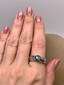 *Кольцо р.19 Зеленый Агат арт. 01-2041/00АГ-00-379 вес 4,28 г - фото 312697 *Кольцо р.19 Зеленый Агат арт. 01-2041/00АГ-00-379 вес 4,28 г - фото 312697