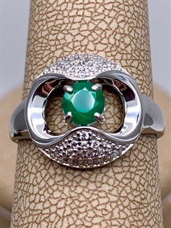 *Кольцо р.18,5 Зеленый Агат арт. 01-0770/00АГ-00-012 вес 3,72 г - фото 312706 *Кольцо р.18,5 Зеленый Агат арт. 01-0770/00АГ-00-012 вес 3,72 г - фото 312706