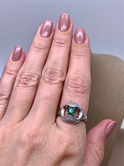 *Кольцо р.18,5 Зеленый Агат арт. 01-0770/00АГ-00-012 вес 3,72 г - фото 312707 *Кольцо р.18,5 Зеленый Агат арт. 01-0770/00АГ-00-012 вес 3,72 г - фото 312707