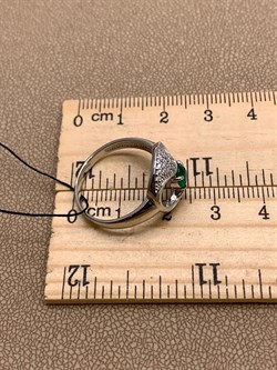 *Кольцо р.18,5 Зеленый Агат арт. 01-0770/00АГ-00-012 вес 3,72 г - фото 312710 *Кольцо р.18,5 Зеленый Агат арт. 01-0770/00АГ-00-012 вес 3,72 г - фото 312710