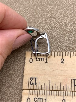 *Серьги Зеленый Агат арт. 02-0770/00АГ-00-926 вес 5,86 г - фото 312715 *Серьги Зеленый Агат арт. 02-0770/00АГ-00-926 вес 5,86 г - фото 312715