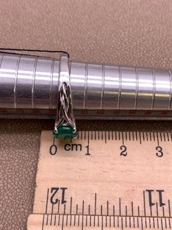 *Кольцо р.17,5 Зеленый Агат арт. 01-1930/00АГ-00-901 вес 2,71 г - фото 312719