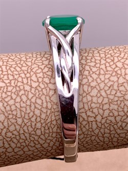 *Кольцо р.17,5 Зеленый Агат арт. 01-1930/00АГ-00-901 вес 2,71 г - фото 312722