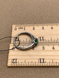 *Кольцо р.17,5 Зеленый Агат арт. 01-1930/00АГ-00-901 вес 2,71 г - фото 312727