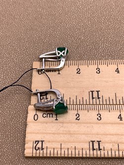 *Серьги Зеленый Агат арт. 02-1930/00АГ-00-007 вес 3,2 г - фото 312733 *Серьги Зеленый Агат арт. 02-1930/00АГ-00-007 вес 3,2 г - фото 312733