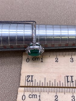 *Кольцо р.17,5 Зеленый Агат арт. 01-2106/00АГ-00-152 вес 3,05 г - фото 312735