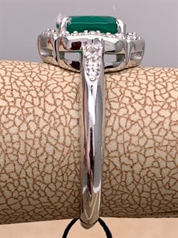 *Кольцо р.17,5 Зеленый Агат арт. 01-2106/00АГ-00-152 вес 3,05 г - фото 312738