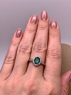 *Кольцо р.17,5 Зеленый Агат арт. 01-2106/00АГ-00-152 вес 3,05 г - фото 312740