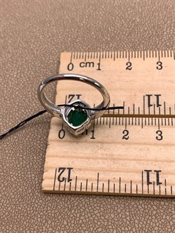 *Кольцо р.17,5 Зеленый Агат арт. 01-2106/00АГ-00-152 вес 3,05 г - фото 312741