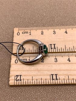 *Кольцо р.17,5 Зеленый Агат арт. 01-2106/00АГ-00-152 вес 3,05 г - фото 312743