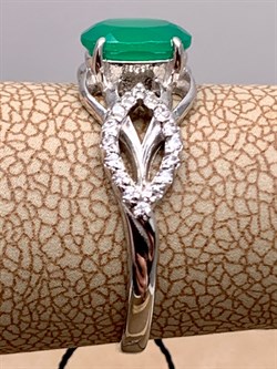 *Кольцо р.17 Зеленый Агат арт. 01-0269/00АГ-00-036 вес 1,81 г - фото 312748 *Кольцо р.17 Зеленый Агат арт. 01-0269/00АГ-00-036 вес 1,81 г - фото 312748