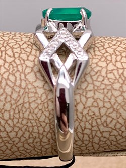 *Кольцо р.17 Зеленый Агат арт. 01-1003/00АГ-00-961 вес 2,6 г - фото 312758 *Кольцо р.17 Зеленый Агат арт. 01-1003/00АГ-00-961 вес 2,6 г - фото 312758