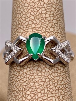 *Кольцо р.17 Зеленый Агат арт. 01-1003/00АГ-00-961 вес 2,6 г - фото 312759 *Кольцо р.17 Зеленый Агат арт. 01-1003/00АГ-00-961 вес 2,6 г - фото 312759