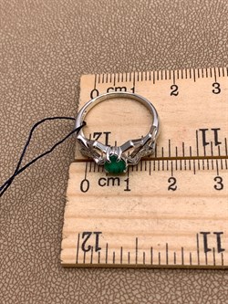 *Кольцо р.17 Зеленый Агат арт. 01-1003/00АГ-00-961 вес 2,6 г - фото 312762 *Кольцо р.17 Зеленый Агат арт. 01-1003/00АГ-00-961 вес 2,6 г - фото 312762