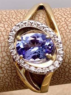 *Кольцо р.19,5 Танзанит цв Лимонное арт 1-306220-00-31-668 вес 3,81 г - фото 312812