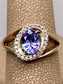 *Кольцо р.19,5 Танзанит цв Лимонное арт 1-306220-00-31-668 вес 3,81 г - фото 312816