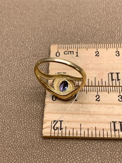 *Кольцо р.19,5 Танзанит цв Лимонное арт 1-306220-00-31-668 вес 3,81 г - фото 312818