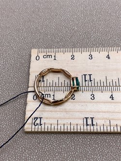 *Кольцо р.17,5 Зеленый Агат арт. 01-1987/00АГ-06-325 Вес  2,21 г - фото 312834