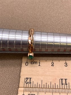 *Кольцо р.17,5 Зеленый Агат арт. 01-1987/00АГ-06-325 Вес  2,21 г - фото 312842