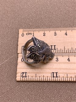 *Кольцо р.18,5 Марказит арт. HR578-937 Вес 9,58 г - фото 312960