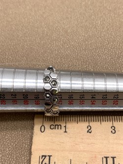 *Кольцо р.18,5 Соты Марказит арт. HR1591-618 Вес 3,51 г - фото 313009 *Кольцо р.18,5 Соты Марказит арт. HR1591-618 Вес 3,51 г - фото 313009