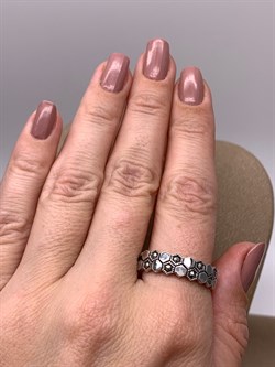 *Кольцо р.21 Соты Марказит арт. HR1591-632 Вес 3,59 г - фото 313023 *Кольцо р.21 Соты Марказит арт. HR1591-632 Вес 3,59 г - фото 313023