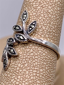 *Кольцо р.17,5 Марказит арт. HR495-403 вес 2,76 г - фото 313120