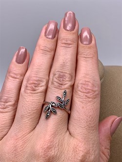 *Кольцо р.17,5 Марказит арт. HR495-403 вес 2,76 г - фото 313123