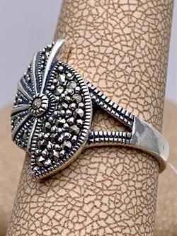 *Кольцо р.18 Марказит арт. HR1649-380 вес 4,85 г - фото 313213