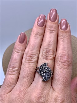 *Кольцо р.17 Марказит арт. HR1649-373 вес 4,86 г - фото 313222