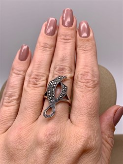 *Кольцо р.16,5 Лента Марказит арт. К 639-439 Вес 5.61 г - фото 313242 *Кольцо р.16,5 Лента Марказит арт. К 639-439 Вес 5.61 г - фото 313242