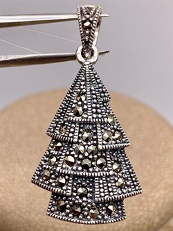 *Подвеска Елочка Жабо Марказит арт HP0982-712 Вес 4,97 г - фото 313277 *Подвеска Елочка Жабо Марказит арт HP0982-712 Вес 4,97 г - фото 313277