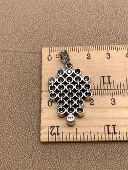 *Подвеска Соты Марказит арт HP661SP-586 Вес 8,49 г - фото 313292 *Подвеска Соты Марказит арт HP661SP-586 Вес 8,49 г - фото 313292